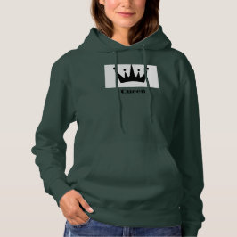 Koningin aangepaste tekst kroon afbeelding hoodie 