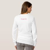 Koningin aangepaste tekst kroon afbeelding wit lan t-shirt (Achterkant volledig)