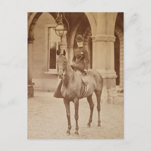 Koningin Alexandra op paard sidesaddle 1870-ies Briefkaart (Voorkant)