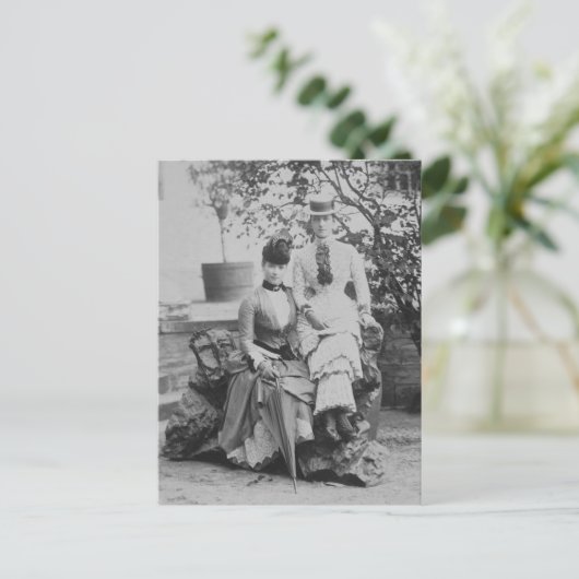 Koningin Alexandra van Engeland en zuster keizerin Briefkaart (Staand voorkant)