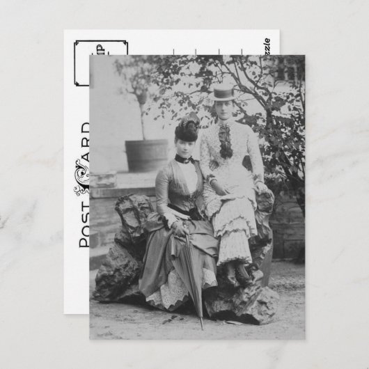 Koningin Alexandra van Engeland en zuster keizerin Briefkaart (Voorkant / Achterkant)