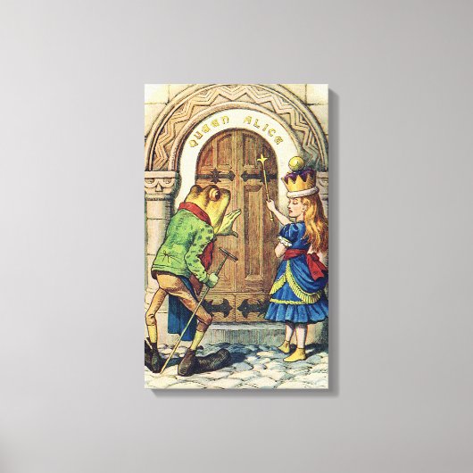 Koningin Alice door het kijkglas Canvas Afdruk (Voorkant)
