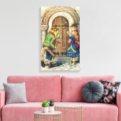 Koningin Alice door het kijkglas Canvas Afdruk (Insitu (Woonkamer))