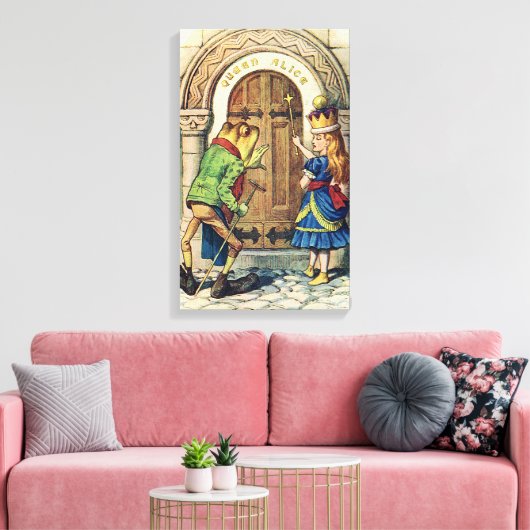 Koningin Alice door het kijkglas Canvas Afdruk (Insitu (Woonkamer))