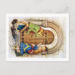 Koningin Alice en de kikker in Wonderland Briefkaart