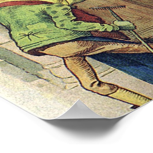 Koningin Alice en de Kikker Poster (Hoek)