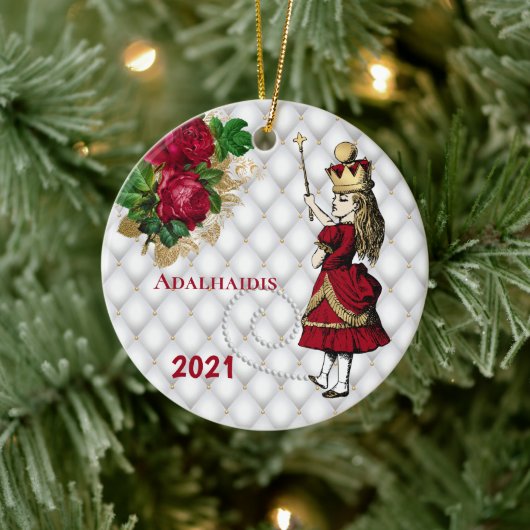 koningin Alice Kerstmis Keramisch Ornament (Boom)