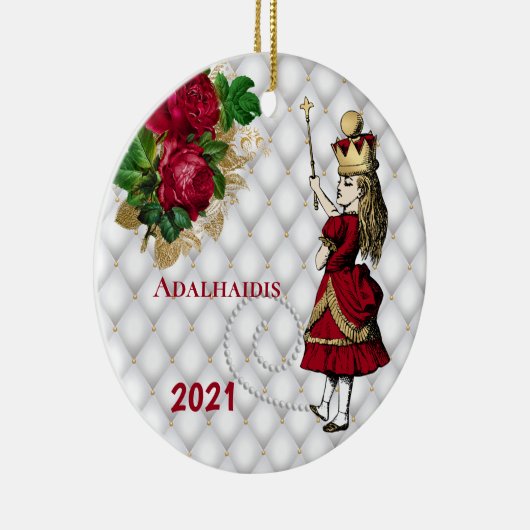  koningin Alice Kerstmis Keramisch Ornament (Rechts)