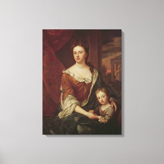 Koningin Anne en William van Gloucester Canvas Afdruk (Voorkant)