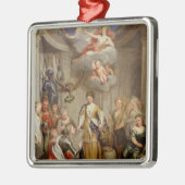 Koningin Anne presenteert plannen van het leger va Metalen Ornament (Links)