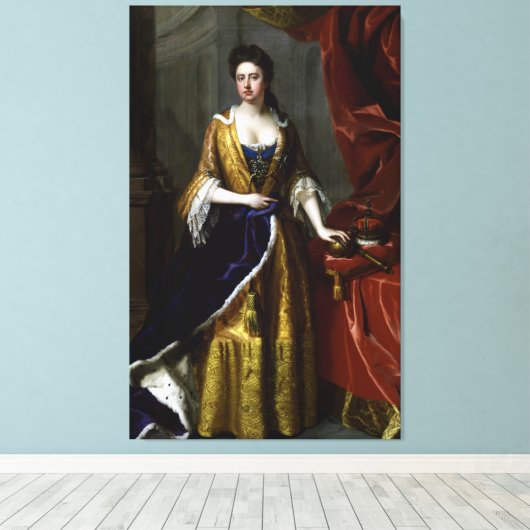 Koningin Anne van Groot-Brittannië en Ierland Canvas Afdruk (Insitu (Houten vloer))