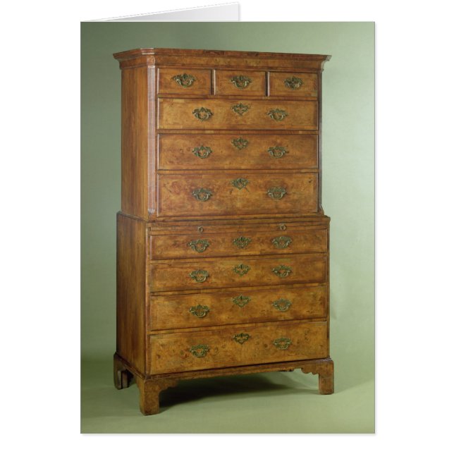 Koningin Anne walnut tallboy, begin 18e eeuw (Voorkant)
