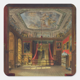 Koningin Anne's Bed, Windsor Castle uit 'Royal Res Vierkante Sticker