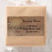 Koningin Anne's kant op het houtenlabel Etiket (Insitu)