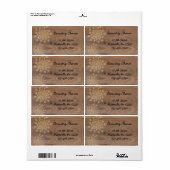 Koningin Anne's kant op het houtenlabel Etiket (Full Sheet)