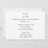 Koningin Anne's Lace Brown Wedding Invitation Kaart (Achterkant)