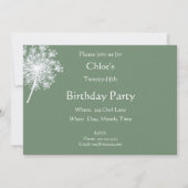 Koningin Anne's Lace Flower Green Classic Invitati Kaart (Achterkant)