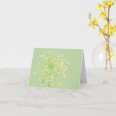 Koningin Annes Lace over groenekaarten Kaart (Gele Bloem)