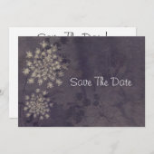 Koningin Anne's Lace Paars redt de datum Save The Date (Voorkant / Achterkant)