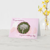 Koningin Anne's Lace Wedding Gefeliciteerd Kaart (Gele Bloem)