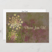 Koningin Anne's Lace Wedding Invitation Kaart (Voorkant / Achterkant)