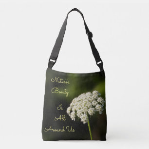 Koningin Anne's Lace White Floral Beauty Crossbody Tas
