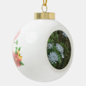 Koningin Anne's Lace White Wild Flower Keramische Bal Ornament (Links)