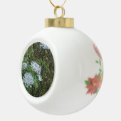 Koningin Anne's Lace White Wild Flower Keramische Bal Ornament (Rechts)