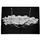 Koningin Anne's Lace Wildflower B&W Groot Cadeauzakje (Voorkant)