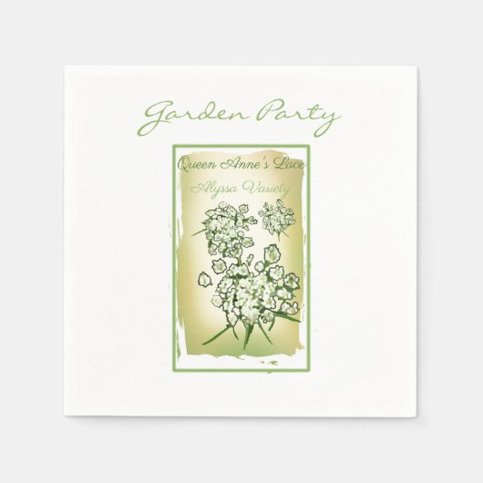 Koningin Anne's Waterverf Seed Packet Servet (Voorkant)