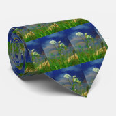 Koningin Ann's oegblauw meer Stropdas (Opgerold)