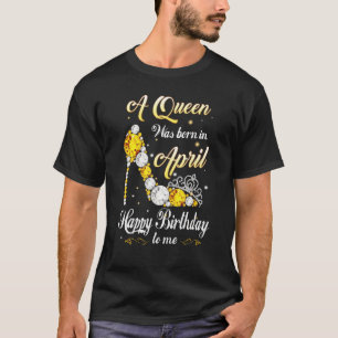 Koningin April Cute Birthday Women Diamond High T-shirt