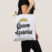 Koningin Aquarius Zodiac Horoscope Star Sign Birth Tote Bag (Dichtbij)