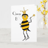 Koningin B Kaart (Gele Bloem)