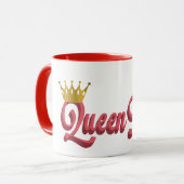 Koningin B Roze en Zwarte Mok (Voorkant links)