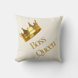 Koningin-Baas Gouden Kroon Worp Kussen