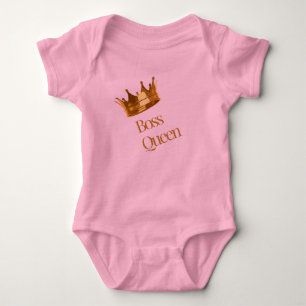 Koningin Baby Body Gouden Kroon Cute Peuter Romper