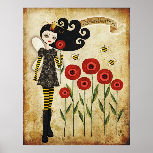 koningin beatrix canvas afdrukken poster (Voorkant)