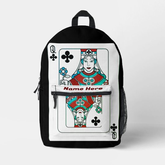 koningin bedrukte rugzak (Voorkant)