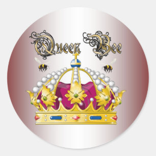Koningin Bee #2 Ronde Sticker