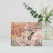 Koningin Bee  Beauful Collage Briefkaart (Staand voorkant)