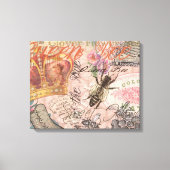 Koningin Bee Beauful Collage Canvas Afdruk (Voorkant)