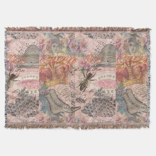 Koningin Bee  Beauful Collage Deken (Voorkant)