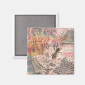 Koningin Bee  Beauful Collage Magneet (Voorkant / Achterkant)