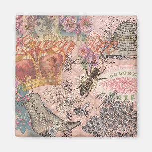 Koningin Bee  Beauful Collage Magneet