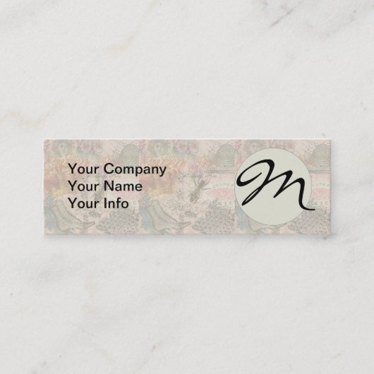 Koningin Bee  Beauful Collage Mini Visitekaartje (Voorkant)