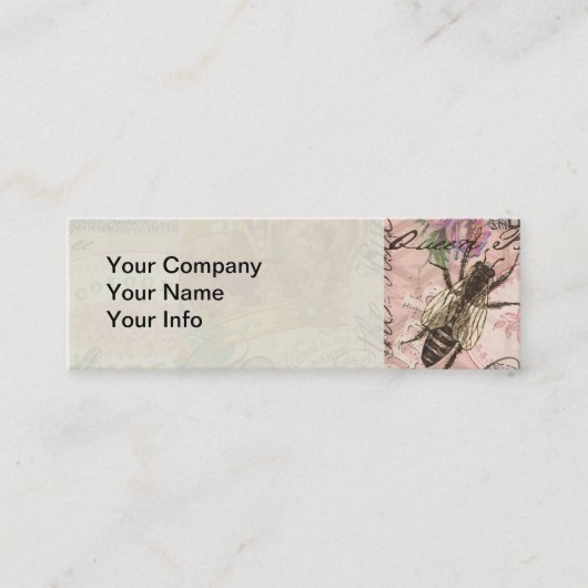 Koningin Bee  Beauful Collage Mini Visitekaartje (Voorkant)