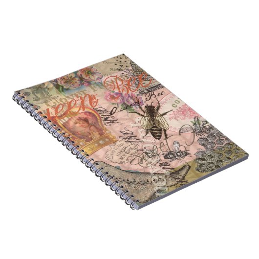 Koningin Bee  Beauful Collage Notitieboek (Rechterzijde)