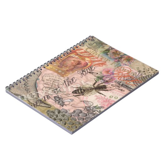 Koningin Bee  Beauful Collage Notitieboek (Linkerzijde)