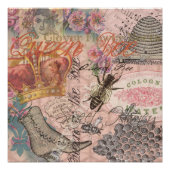 Koningin Bee  Beauful Collage Perfect Poster (Voorkant)